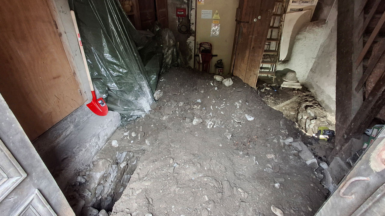 Sol chantier clocher Faverges Seythenex Ain Géotechnique