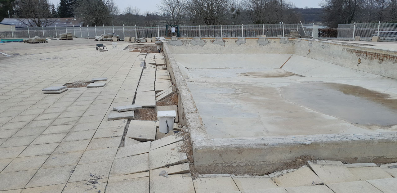 Soulèvement terrain piscine Ain Géotechnique